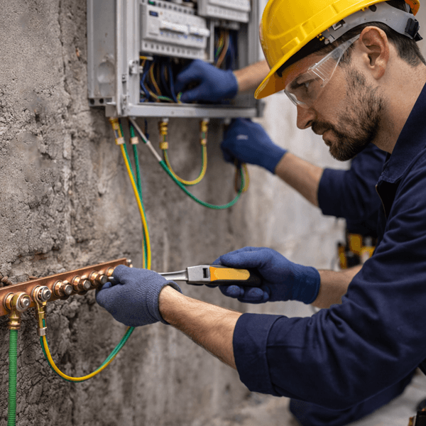 Topraklama hattıyla elektrik güvenliğini sağlar.